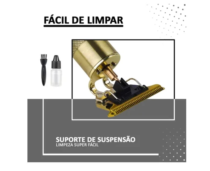 Máquina Elétrica de Corte de Cabelo Clipper Dragão – Barbeador Profissional para Acabamentos Perfeitos!