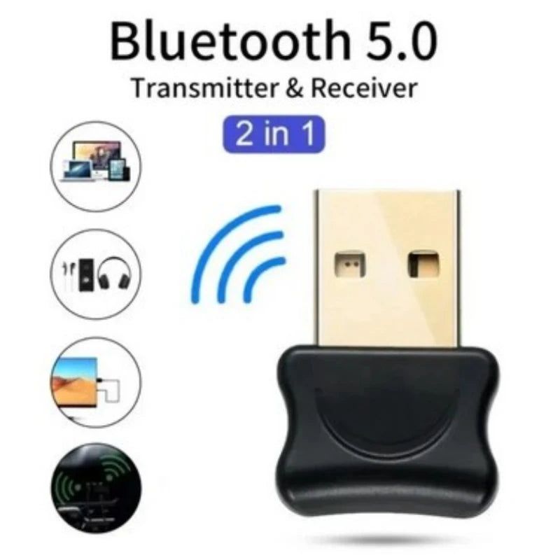 Adaptador USB Bluetooth 5.0 Transmissor de áudio para Notebook Adaptador e Receptor