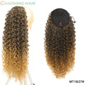 Aplique Rabo de Cavalo Longo Ondas Profundas Cabelo Fibra Proteica Orgânica de Alta Qualidade Afro Cacheado 70cm 120g