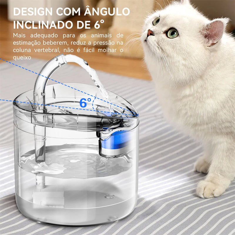 Newpet Fonte de água para gatos com bebedouro automático para animais de estimação para gatos e cães Dispensador de água Fonte de água automática