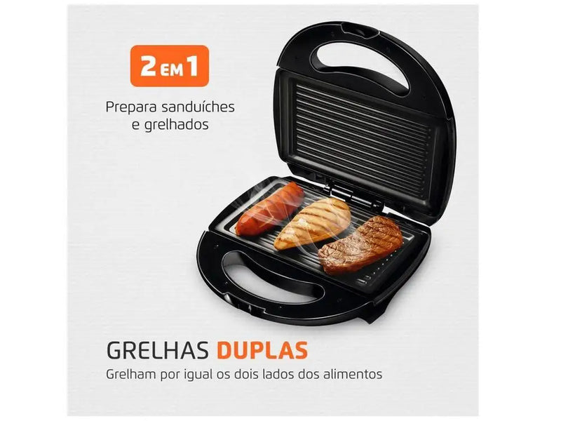 Sanduicheira Mondial Fast Grill S-12 Black 750W - 220V