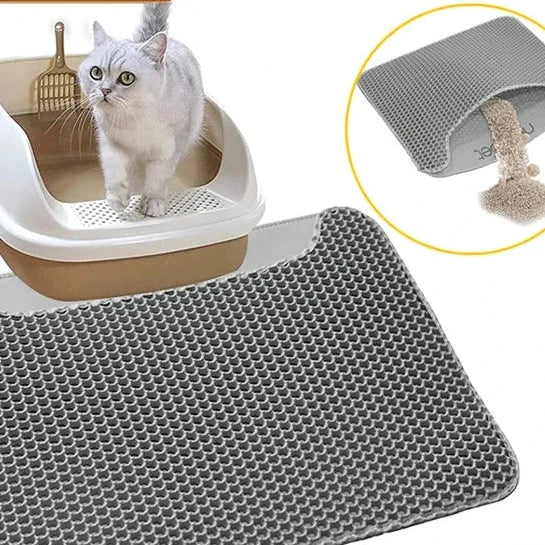 ewpet EVA Camada Dupla Camada Almofada de Areia para Gatos À Prova D'Água Antiderrapante Filtro para Bacia de Areia Gatinho Cachorro Lavável Fácil Limpeza Acessórios para Animais de Estimação