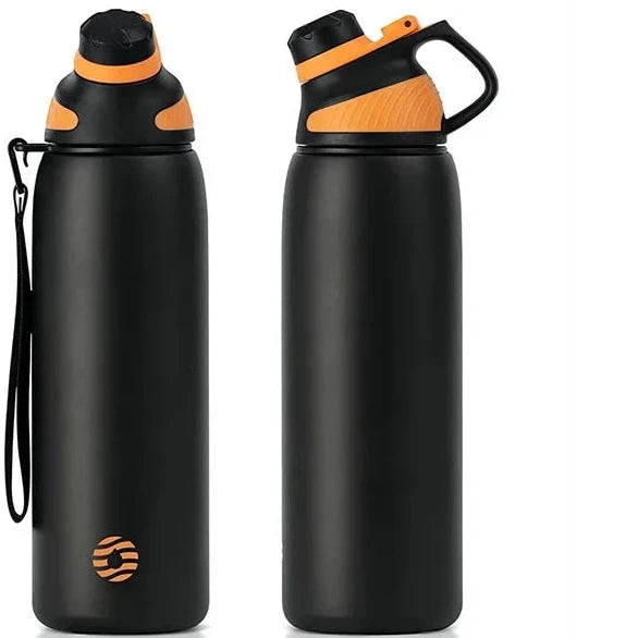 FEIJIAN Thermos com tampa magnética para esportes ao ar livre, garrafa de água de aço inoxidável, mantém o frio, garrafa térmica isolada a vácuo, 1000ml