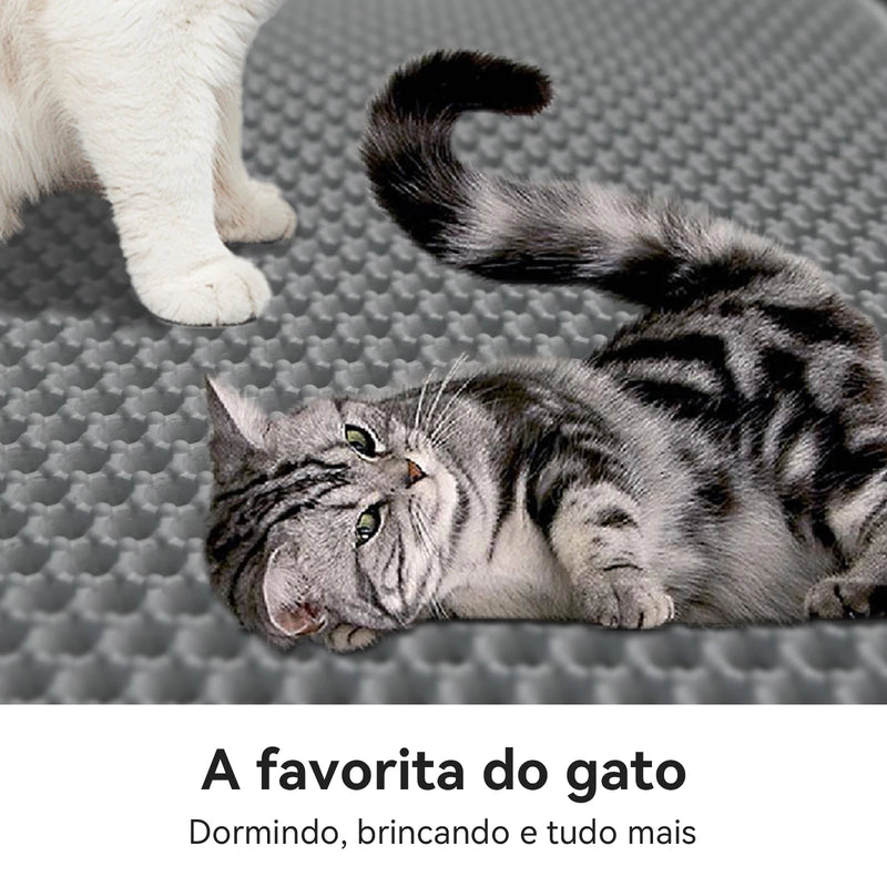 ewpet EVA Camada Dupla Camada Almofada de Areia para Gatos À Prova D'Água Antiderrapante Filtro para Bacia de Areia Gatinho Cachorro Lavável Fácil Limpeza Acessórios para Animais de Estimação