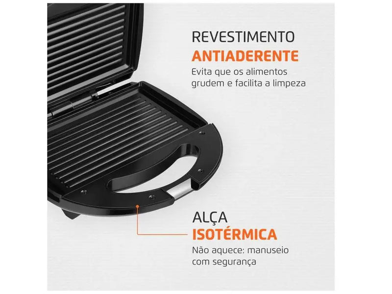 Sanduicheira Mondial Fast Grill S-12 Black 750W - 220V